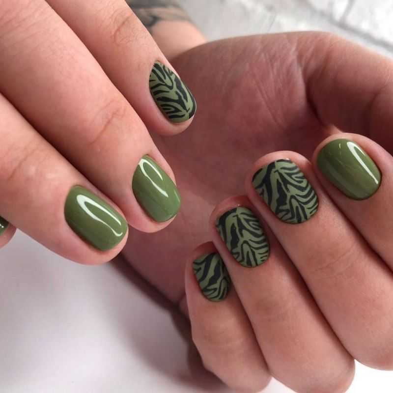 Маникюр с листьями: фото примеры, лучшие идеи на короткие и длинные ногти
