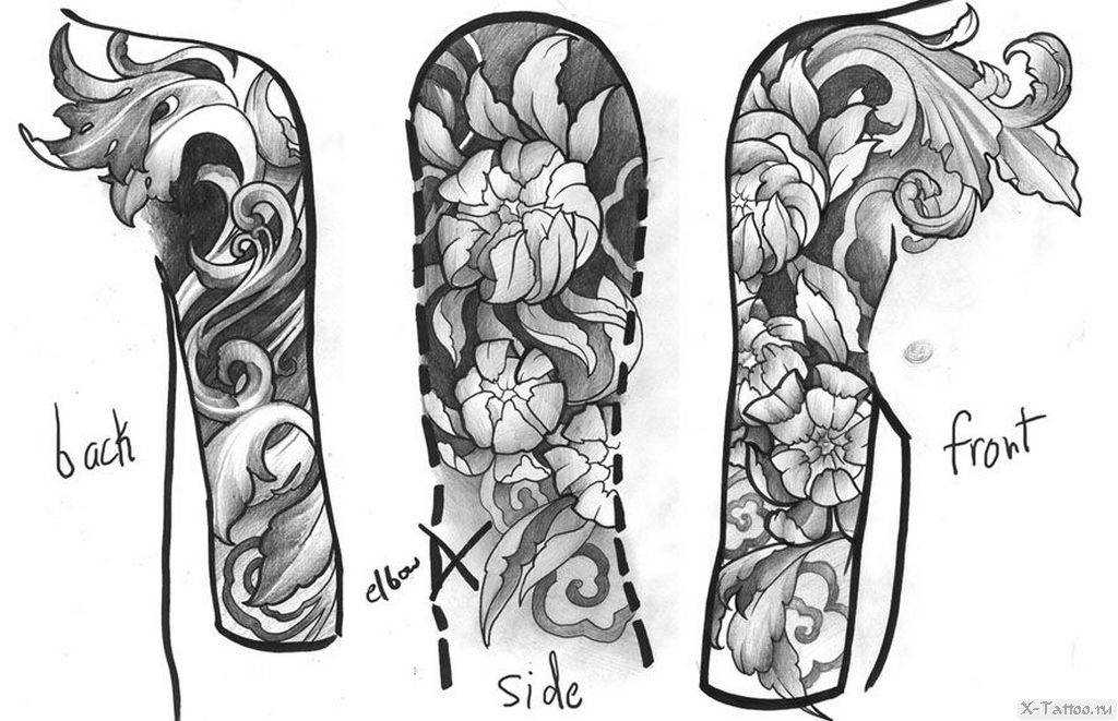 Татуировка рукав для мужчин эскизы