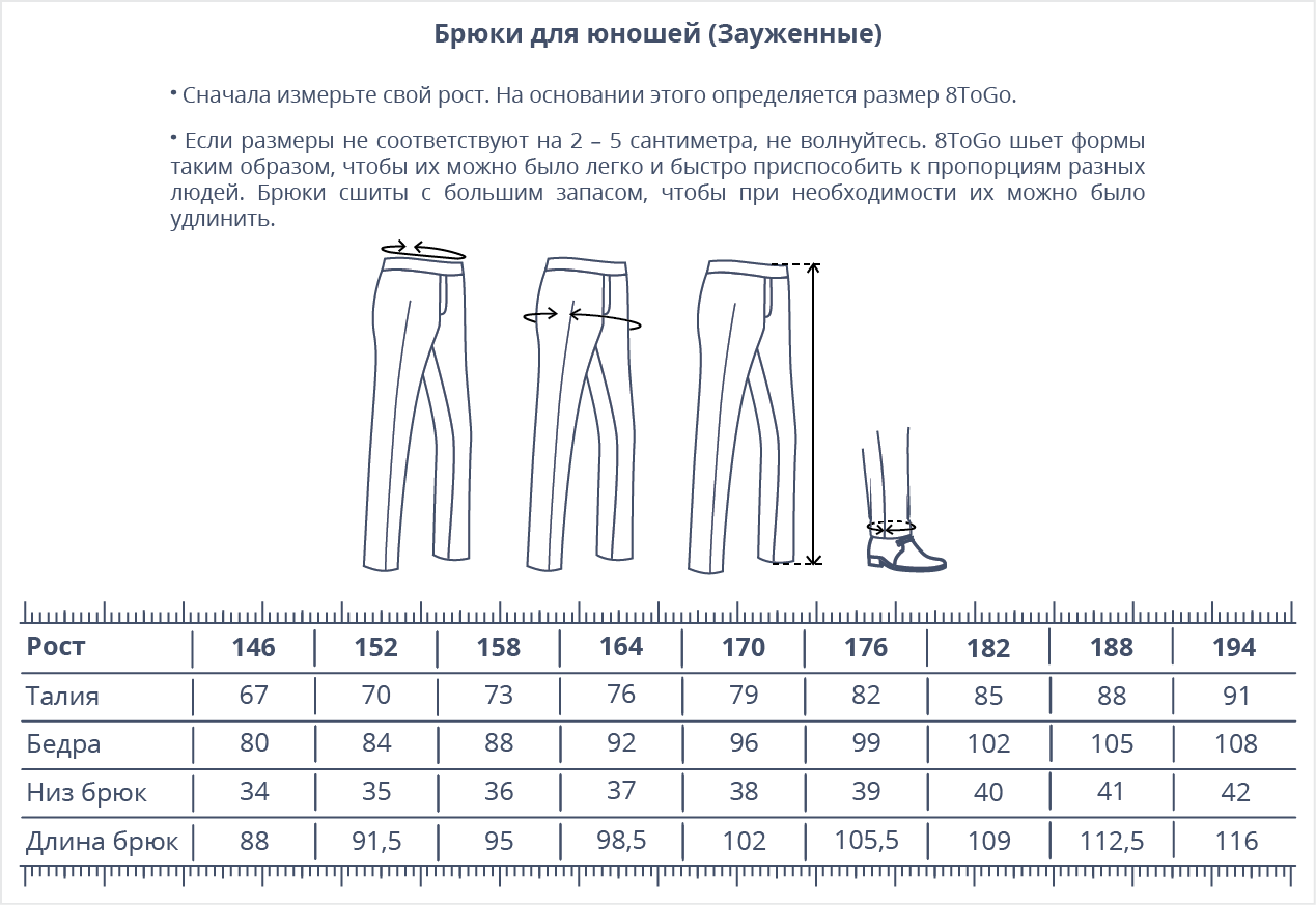 Соответствие параметров русского размера одежды 38 eur