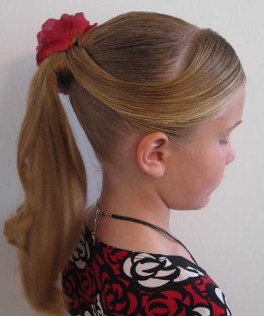 Как сделать волосы на одну сторону для девочек