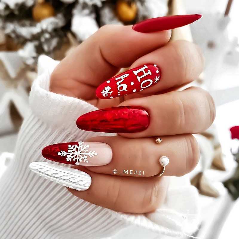 Новогодний маникюр 2021: более 100 свежих фото новинок красивого и модного дизайна ногтей | volosomanjaki.com
