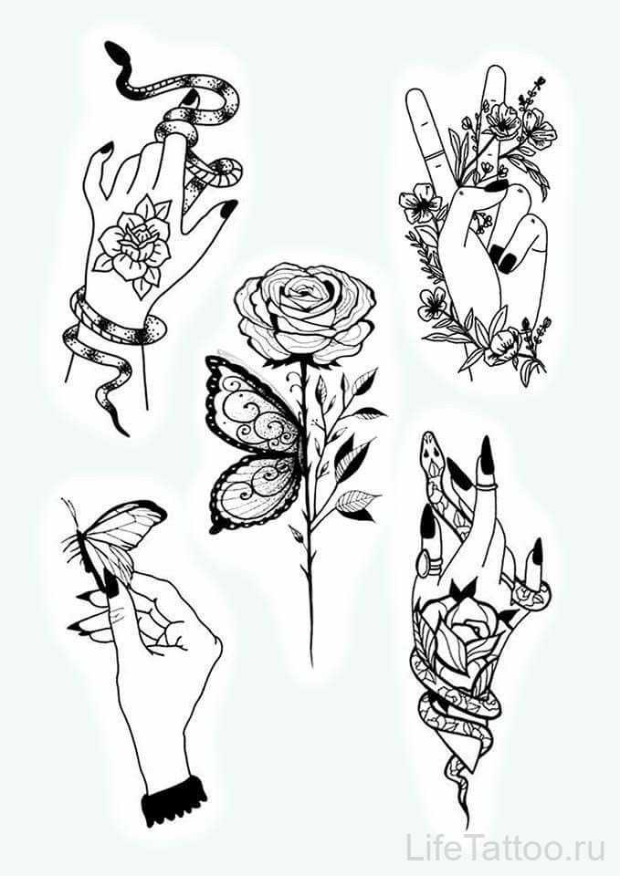 Эскизы татуировок для девушек на руке