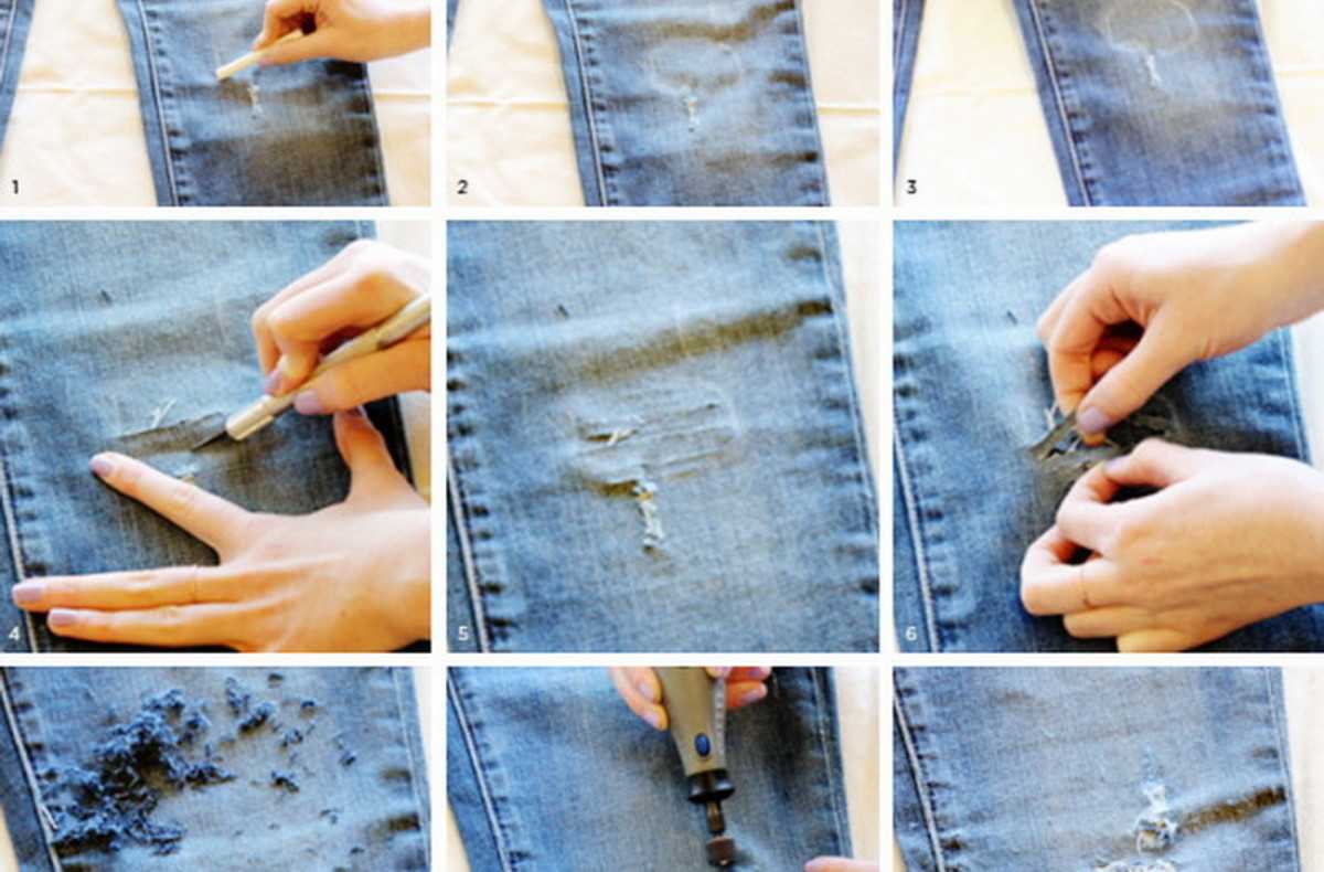 Как правильно рвать джинсы. как порвать красиво джинсы