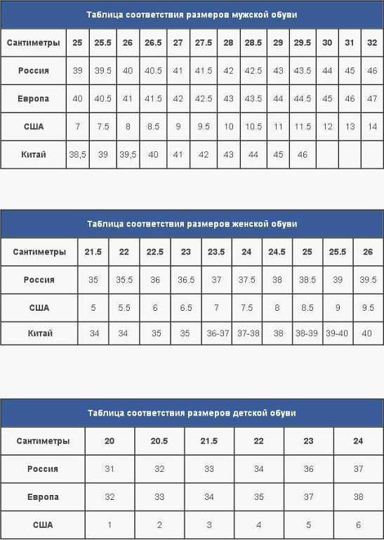 44 размер обуви