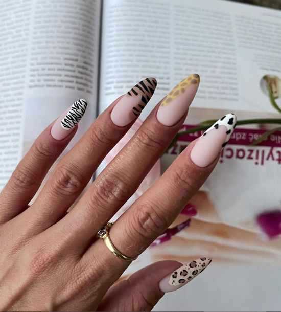 Модный маникюр зебра: 100 фото красивых идей дизайна Стильный маникюр с принтом зебры на короткие и длинные ногти Черно-белый и цветной дизайн ногтей, варианты со стразами, блестками
