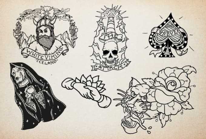 Традиционные Татуировки мужские эскизы