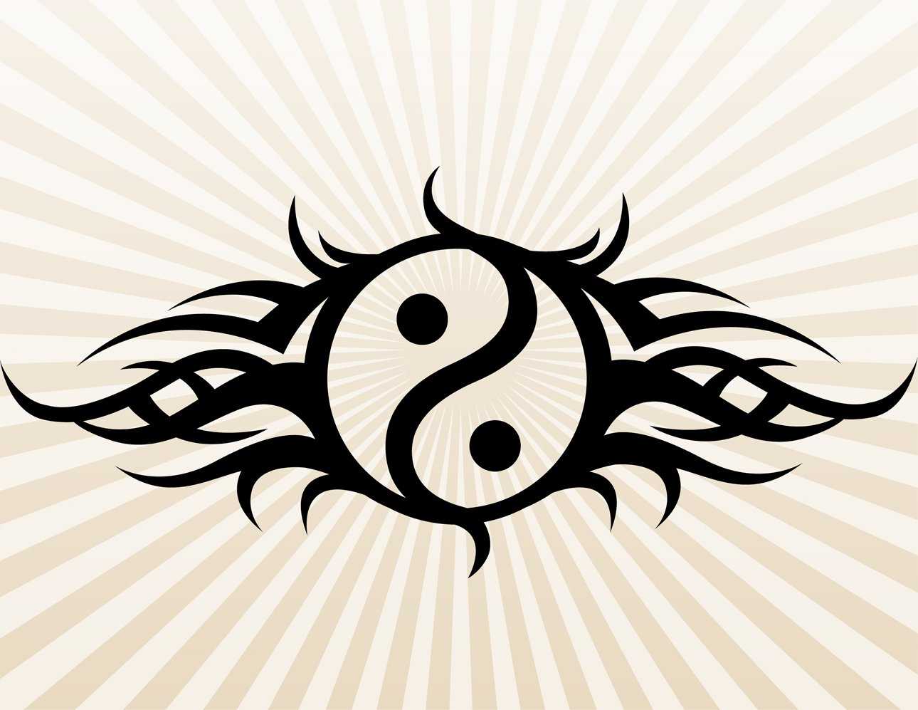 Инь-янь тату. что обозначает, эскиз на руке, шее, спине, ноге для двоих, мужчин, девушек с драконом, совы, солнце, именами, животными, цветами. фото